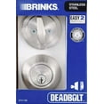 thumbnail image 2 of Brink's Single Cylinder Deadbolt in Stainless Steel Finish, 2 of 2