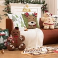 thumbnail image 4 of Phantoscope Christmas Series Gingerbread Gentleman Shaped Decorative Pillow, 19" x 13", Dark Coffee, Pack of 1, 4 of 4