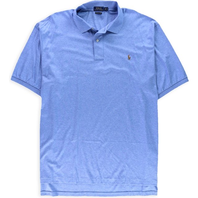 Polo de rugby Ralph Lauren Pima Soft Touch para hombre, azul, 2LT