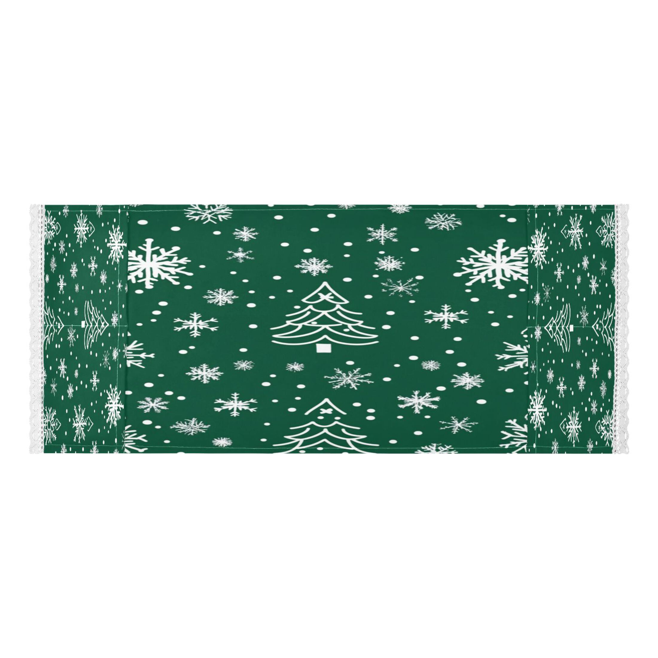 Green Christmas TreeWasher and Dryer Covers Dust-Proof and Oil Resistant Fridge Cover with 4 Storage Pockets Washing Machine Top Cover for Laundry Kitchen Home 51.2 x 22 In