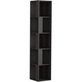 thumbnail image 4 of JV Home Piano Collection 64 Inch 5-Tier Corner Bookcase Stylish Bookshelf Shelving Storage for Living Room Kitchen Laundry Bedroom (Anthracite), 4 of 7