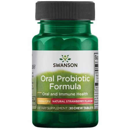 Swanson Oral Probiotic Formula - Natural Strawberry (Best Oral Probiotics For Acne)