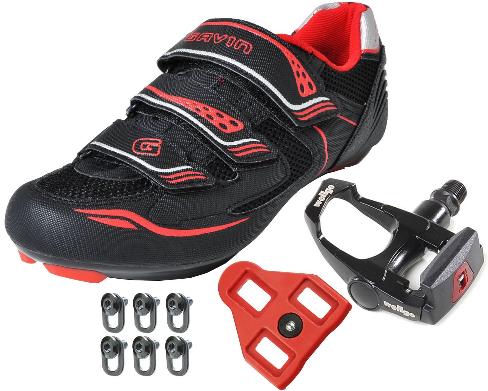 road bike shoes and pedals combo