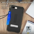 thumbnail image 3 of Case for iPhone 8 Plus, Black Tri-Shield Rugged Cover [with Kickstand + Credit Card Wallet Slot + Wrist Strap] for Apple iPhone 8 Plus, iPhone 7 Plus, 3 of 6