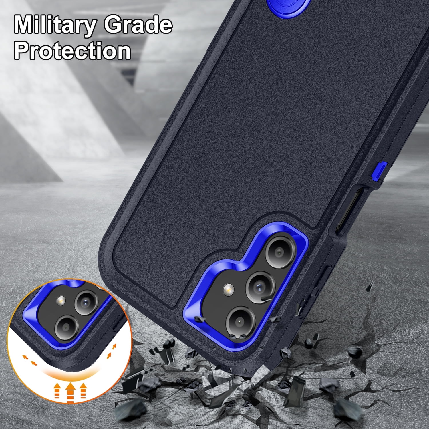 New Case for Samsung Galaxy A54 5G 6.4 inch,Heavy Duty 3 Layer Military Protection with Hidden Kickstand Shock Resistant Armor Hybrid Bumper Rugged Rubber Phone Cover,7 Color