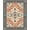 Rust Orange Teal Cream, Pattern 4, variant on Design&I 8'x10' Washable Area Rug Snag-Free Geometric Patchwork Interlocking Block Patterned Multi Multicolor for Dining Room, Large Office, Lounge