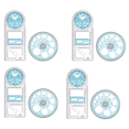thumbnail image 1 of 8 Pcs Multifunctional Geometric Ruler Plastic Circle Drawing Tool Drafting Templates Clear Graphic Design Tools, 1 of 8