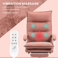 thumbnail image 4 of Office Chair With 6 Vibration Points & Heat, Pink Microfiber, Armrest And Footrest For A Comfortable Work Routine Massage Heating, Productive Day, 4 of 6