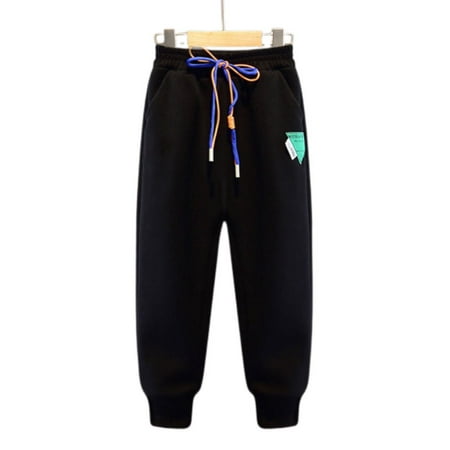 

Somenie Infant Sweatpants for Little Boys Child Cotton Trousers Size 8T-9T Black Color