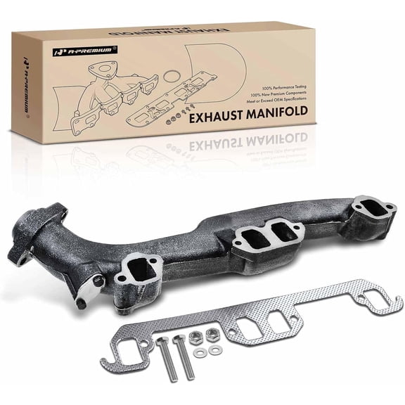A-Premium Right Engine Exhaust Manifold Kit W/Gasket & Bolts & Nuts [5.2L 5.9L] Compatible with Dodge Ram 1500 96-03, Ram 2500 3500 96-02, Ram 1500 2500 3500 Van, Durango, Dakota, B1500, B2500, B3500