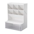 thumbnail image 1 of fashionhome Storage Box Multi-layer Desktop Organizer Space-saving Stationery Portable Lightweight Cosmetic Case Desk Storage Rack White Shelf White Drawer White Shelf Transparent Drawer, 1 of 6