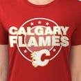 thumbnail image 3 of Women's G-III 4Her by Carl Banks Red Calgary Flames Super-Slim Lightweight Pinstripe Circle Graphic T-Shirt, 3 of 3