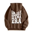 thumbnail image 4 of WEAIXIMIUNG Sweat à Capuche Rayé pour Femmes Grande Taille Manches Longues Imprimé Graphique avec Cordon de Serrage, 4 of 6