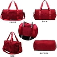 thumbnail image 3 of Bolsa de torneo de béisbol y softbol, bolsa de gimnasio deportiva para mujer, bolsa de lona de viaje con bolsillo húmedo y compartimento para zapatos MFZFUKR CZYD-HQ44-3, 3 of 8