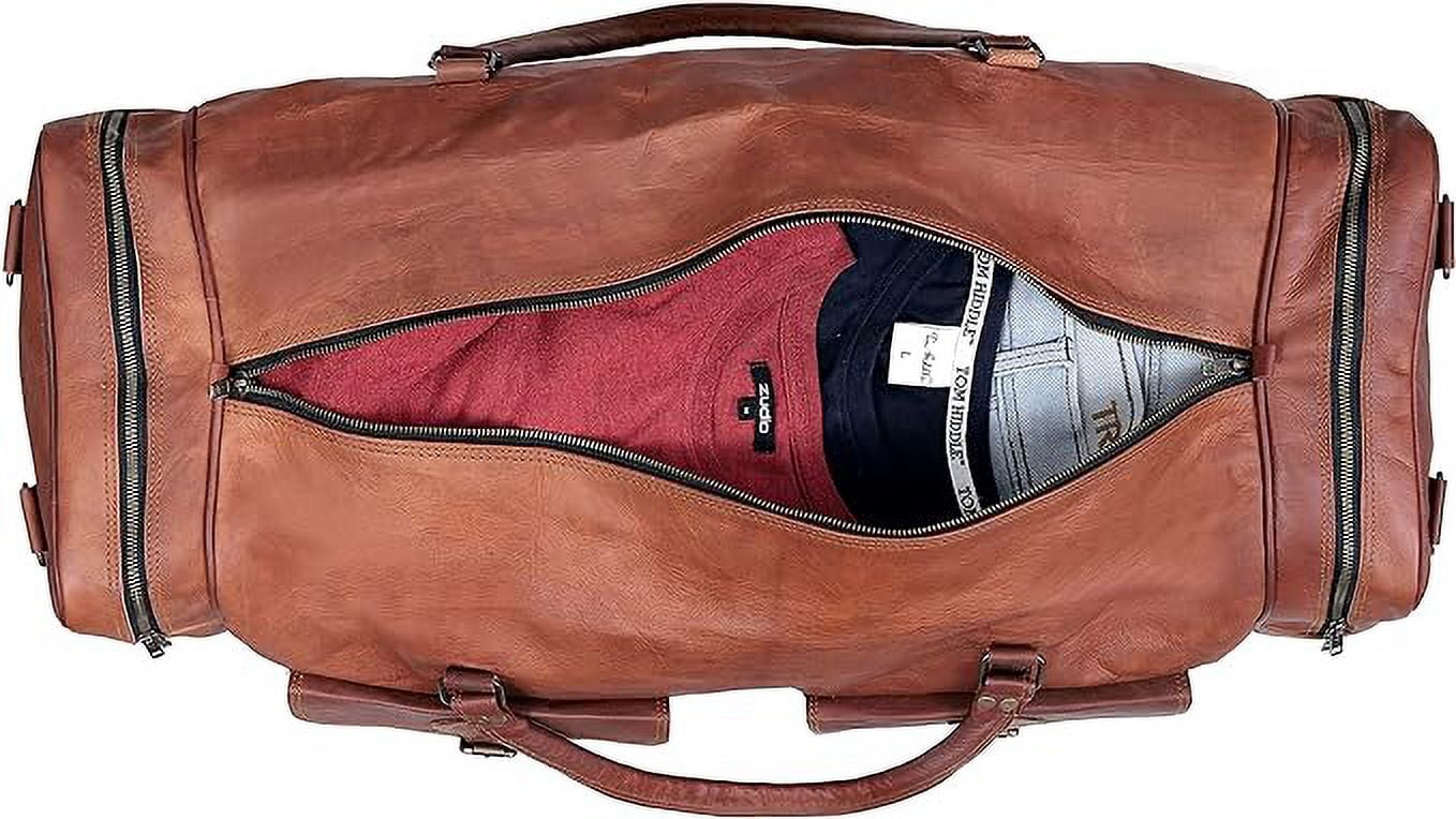 RUZIOON 30 inch Large duffel bags for men hold all leather travel bag overnight gym sports weekend bag