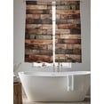 thumbnail image 5 of Western Barn Door Sheer Curtains 72 Inch Length 2 Panels Set Window Treatments, Vintage Farmhouses Wooden Door Brown Rod Pocket Semi Curtains for Living Room/Bedroom/Kitchen Décor, 104"W x 72"L, 5 of 7