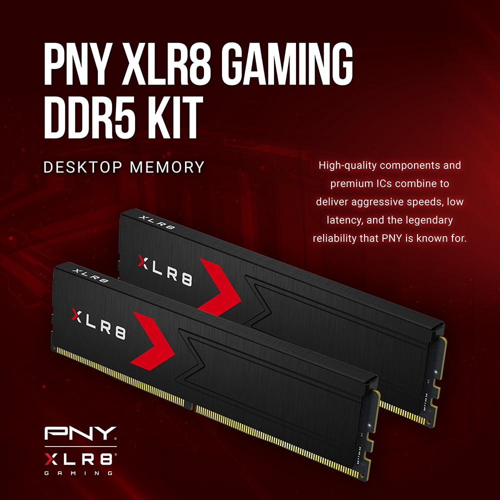 PNY 32GB (2x16GB) XLR8 DDR5 5600MHz CL46 Desktop Memory kit