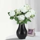 thumbnail image 5 of Ramo de rosas simuladas de color blanco, mini ramo, flores artificiales para decoración del hogar, 5 of 7