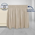 thumbnail image 7 of Easy-Going Wrap Around Ruffled Bed Skirt 18 Inch for Queen, King Size Beds, Beige, 7 of 7