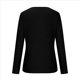 thumbnail image 5 of Camiseta de Mujer con Encaje de Piña y Costuras, Color Liso, Larga, Cuello Redondo, Informal. Negro XL, 5 of 7