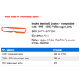 thumbnail image 2 of Intake Manifold Gasket - Compatible with 1999 - 2002 Volkswagen Jetta 2000 2001, 2 of 2
