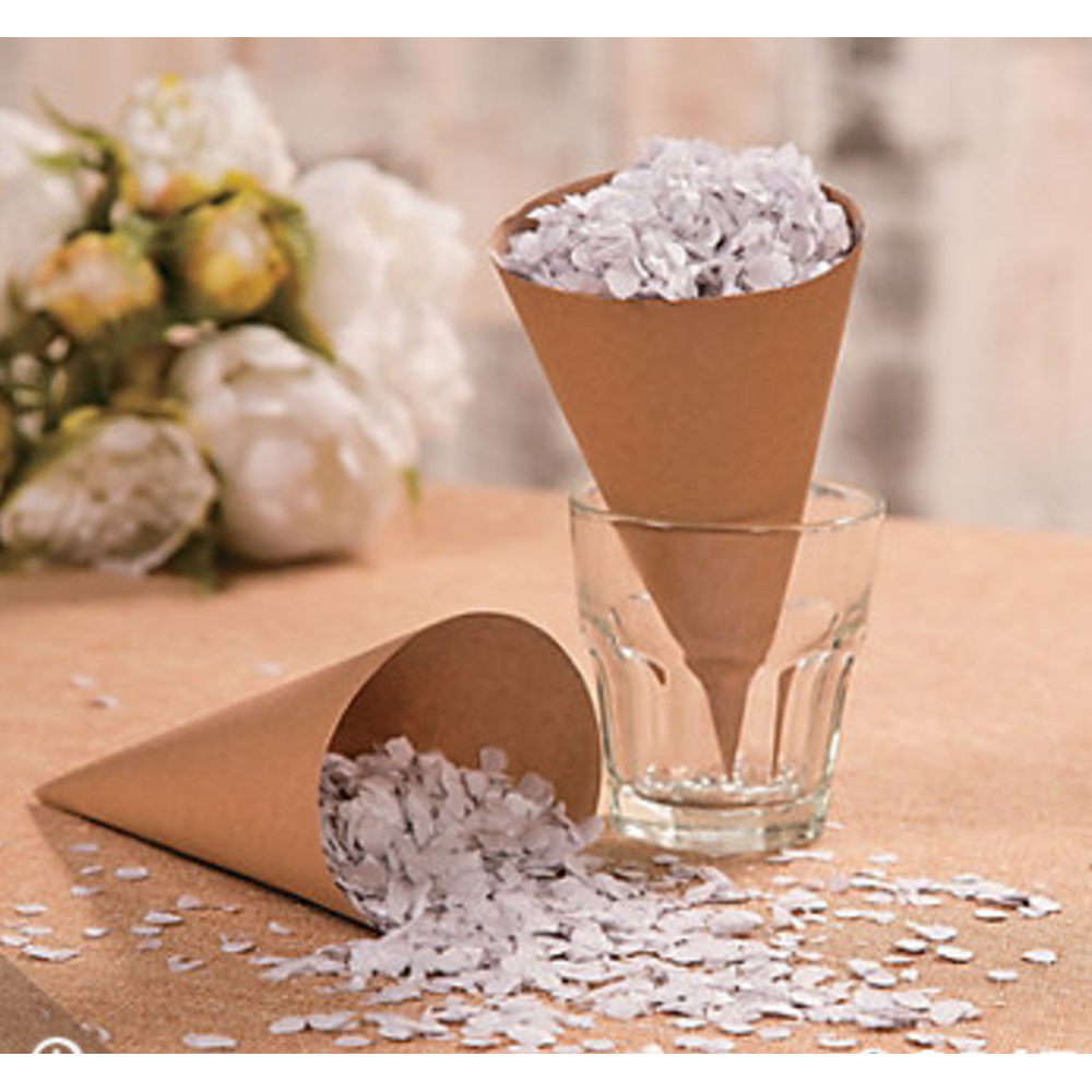 Kraft Paper Confetti Cones Party Decor 50 Pieces