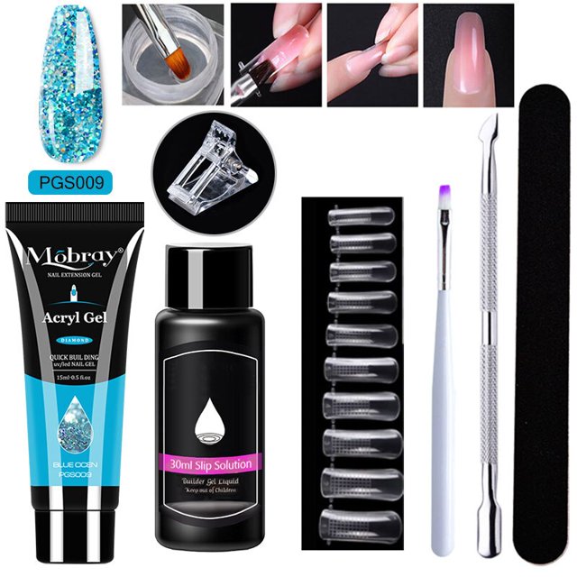 Mobray 15ml Poly UV Gel Set Nail Gel Kit para manicura Set Solución acrílica Construcción Clear Color Gel Extension Nail Tool Nail Set Tan Jianjun unisex