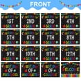 thumbnail image 5 of WaaHome First Day of School Sign 8''x10'' First and Last Day of School Board Back to School Signs for Kids Girls Boys Reusable 15 Grades First Day of Preschool Kindergarten to College Photo Prop Sign, 5 of 7