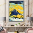 thumbnail image 3 of Designart 'Abstract Marble Composition In Blue and Yellow I' Modern Framed Art Print, 3 of 4
