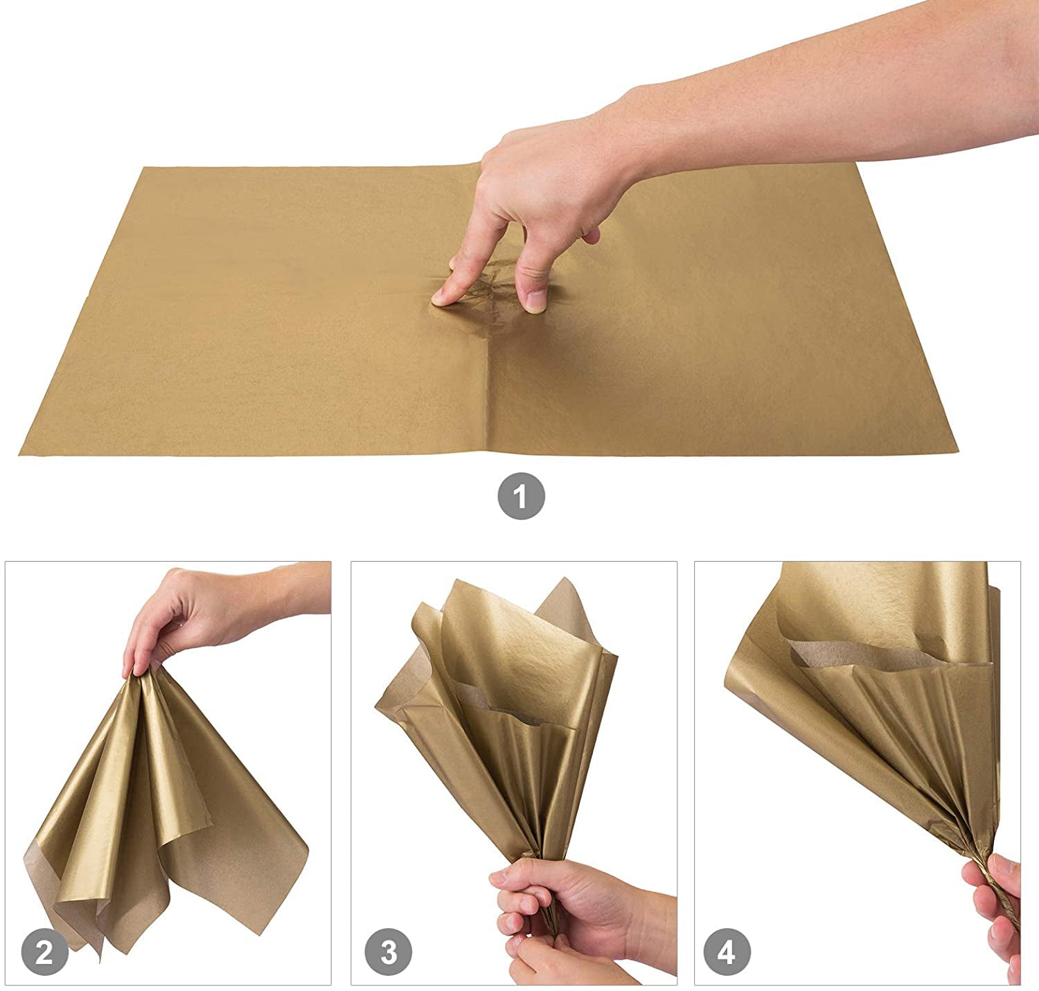Richland Metallic Gold Tissue Paper Sheets 20 x 26 (48 Sheets)