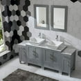 thumbnail image 4 of 72" Bathroom Vanity Cabinet  Washbasin Solid Wood Marble Pattern Top with Sink,Mirror,Faucet & Drain,Grey, 4 of 9