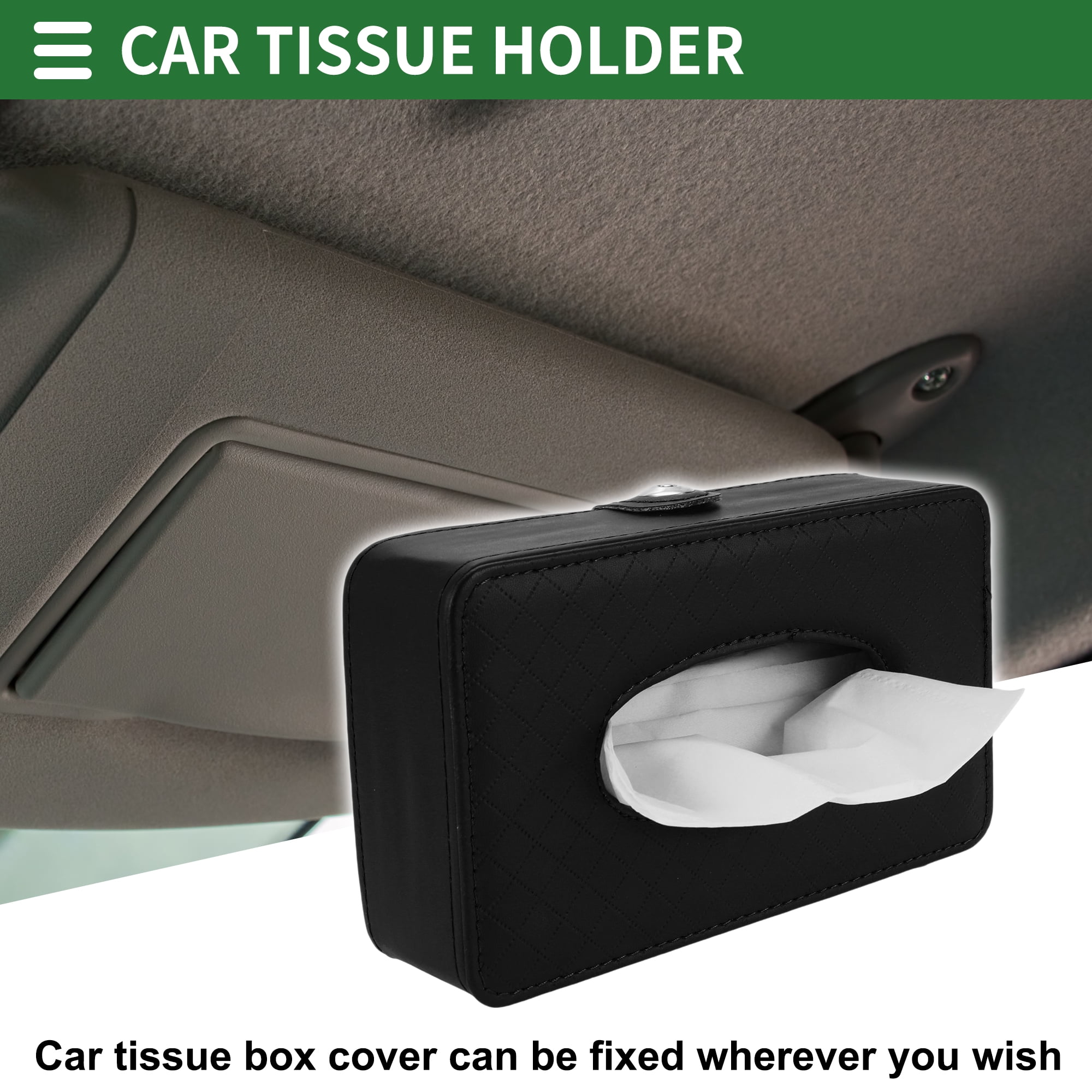 Unique Bargains Universal Car Tissue Holder Tissues Box Cover Car Backseat Extra Large