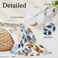 thumbnail image 3 of Orange Blue Botanical Lumar Pillow Covers, Weeping Fall Eucalyptus Leaves Soft Breathable Throw Pillow Cases with Invisible Zipper, Decorative Pillowcase Pillows Protectors for Sofa Bed Chair 16"x24", 3 of 9