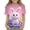 Pink, variant on YOUYEDIAN 2026 Easter Girls T Shirts Funny Bunny Graphic Short Sleeve Tee Tops Festival Cute Cotton T-Shirt Outfits (Black, 6-7 Years)