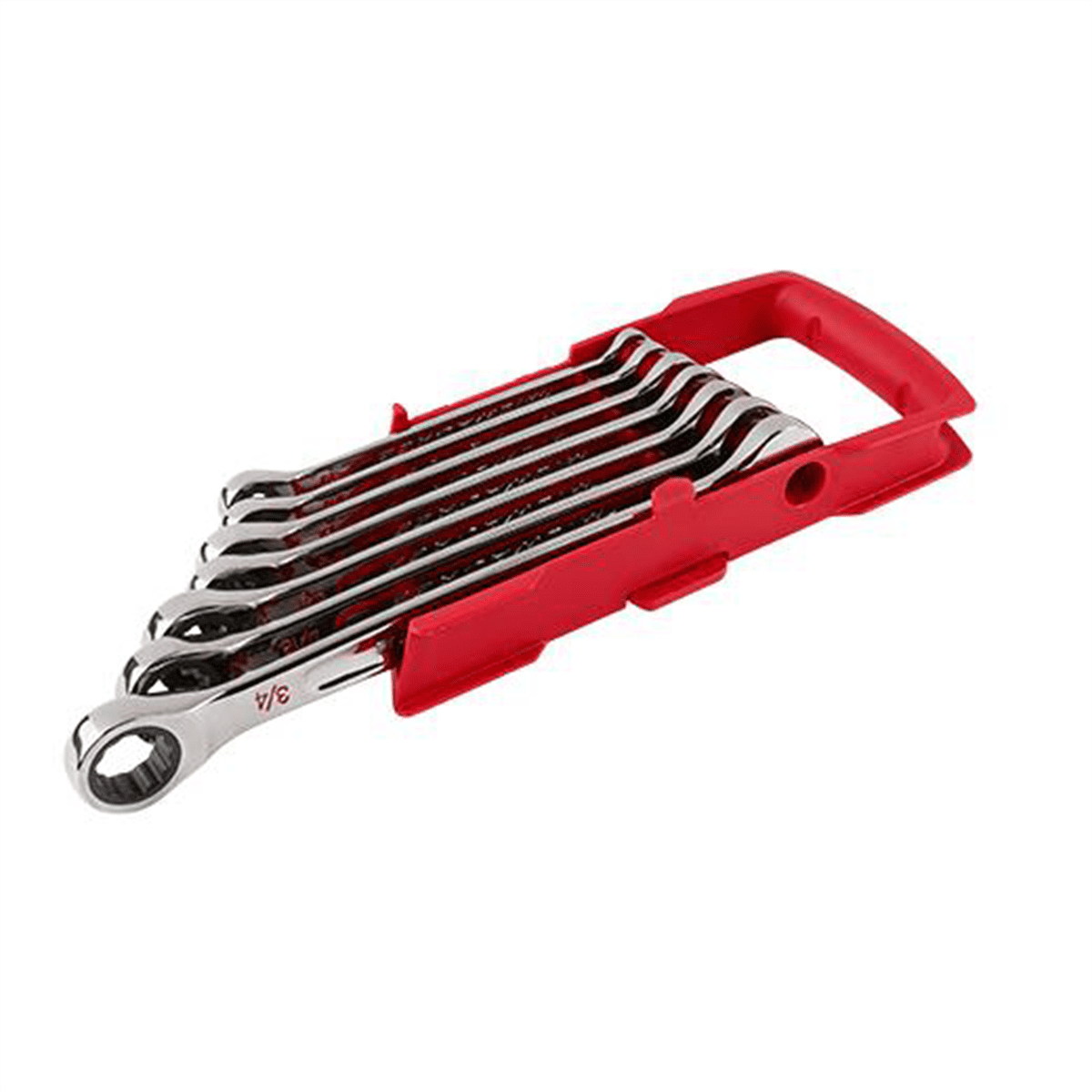 Milwaukee 48-22-9406 SAE Combination Ratcheting Wrench Mechanics Tool Set (7-Piece)