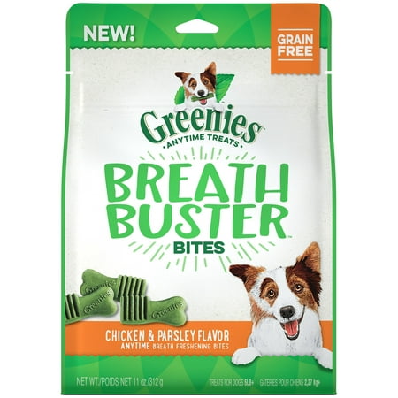 Greenies Breath Buster Bites Dog Treats, Chicken & Parsley Flavor, 11 oz. (Best Product For Dog Breath)