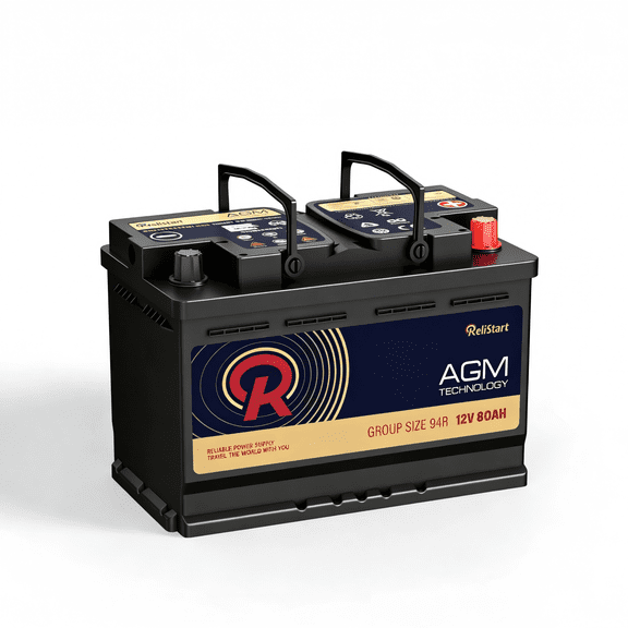 12V 80Ah AGM Car Battery BCI Group 94R H7 800CCA 155RC Deep Cycle Start-Stop Auto Battery