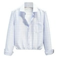 thumbnail image 2 of pstuiky camisas de manga larga para hombre, Camisa lisa de manga larga con solapa y bolsillo para hombre, informal, tipo cárdigan, blusa camisetas de hombre xxxxl, 2 of 4