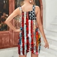 thumbnail image 5 of Linen Blend Summer Rompers Womens Loose Casual Shorts Tropical/4th of July American Flag Printed Sleeveless Jumpsuits (XXL, 4th July #7), 5 of 7