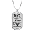 thumbnail image 1 of Friends Build One Another Proverbs Necklace Stainless Steel or 18k Gold Dog Tag 24" Chain, 1 of 8