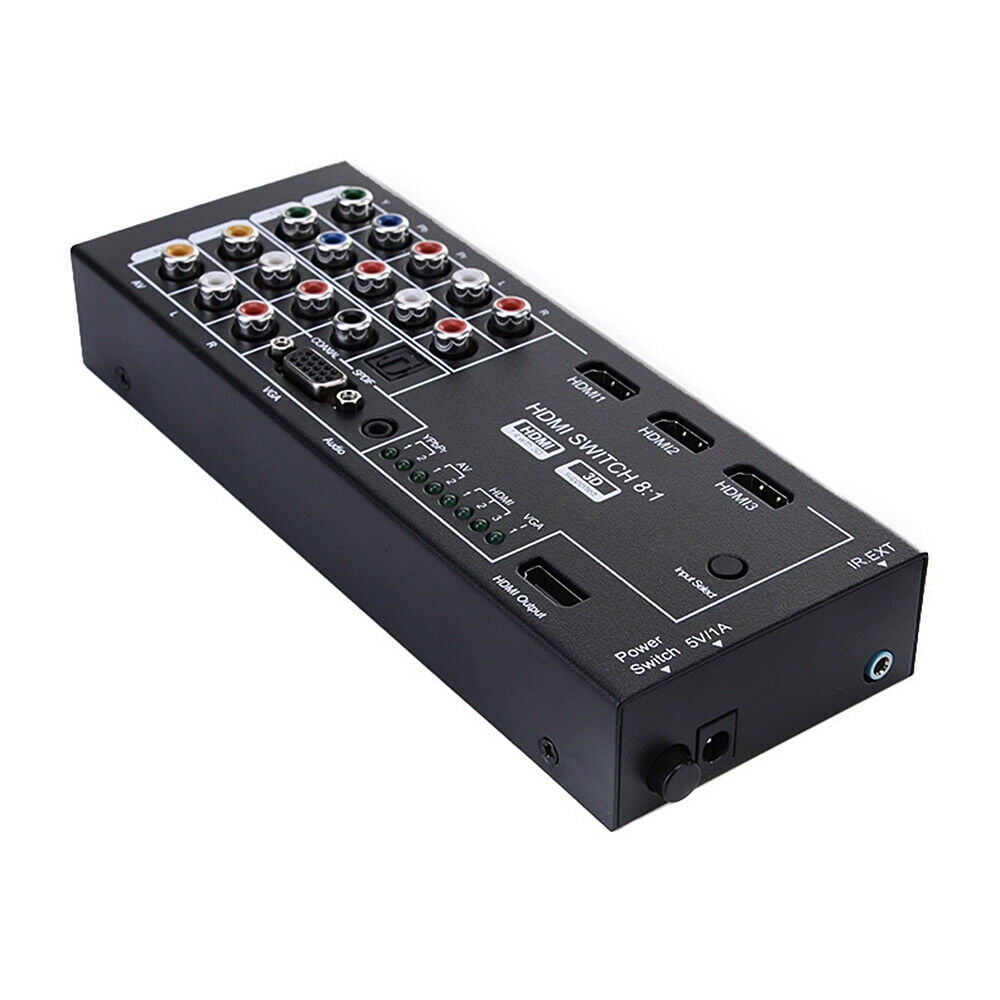 8In1 Composite RCA VGA Component RGB HDMI To 1080p HDMI Converter