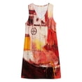 thumbnail image 7 of Noric Women's Sleeveless V Neck Tank Dresses Print Casual Loose Fit with Pockets Summer Mini Dresses, 7 of 7