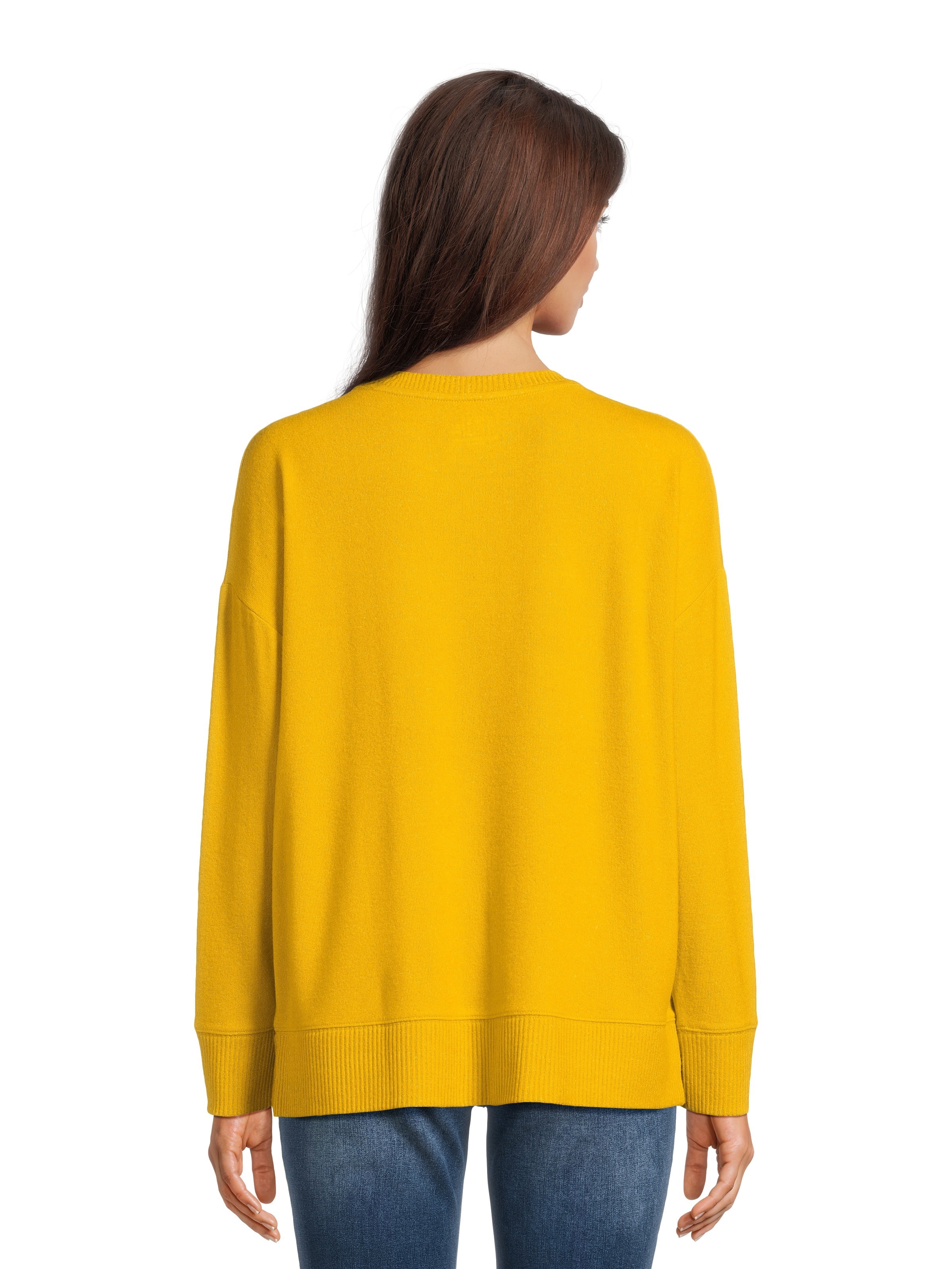 Time and Tru Women's Hacci Knit Pullover with Long-Sleeves, Single and 2-Pack, Sizes XS - XXL
