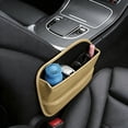 thumbnail image 5 of Car Seat Gap Filler Organizer, Leather Car Seat Storage Box, Between Seats Organizer for Phones, Keys, Sunglasses, No-Drill Car Console Side Pocket for Most Vehicles (Size/Colour as Pictured), 5 of 7