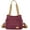 Fuchsia, variant on Women's Canvas Purse Small Shoulder Tote Work Crossbody Bag Multi-pocket Handbag