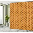 thumbnail image 5 of Ambesonne Fox Shower Curtain, Funny Animal with Various Items, 69"Wx70"L, Marigold Multicolor, 5 of 5