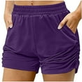 thumbnail image 2 of Augper Summer Shorts for Women Casual Loose Comfy Elastic Waist Yoga Athletic Short Pants Trendy Beach Shorts, 2 of 7