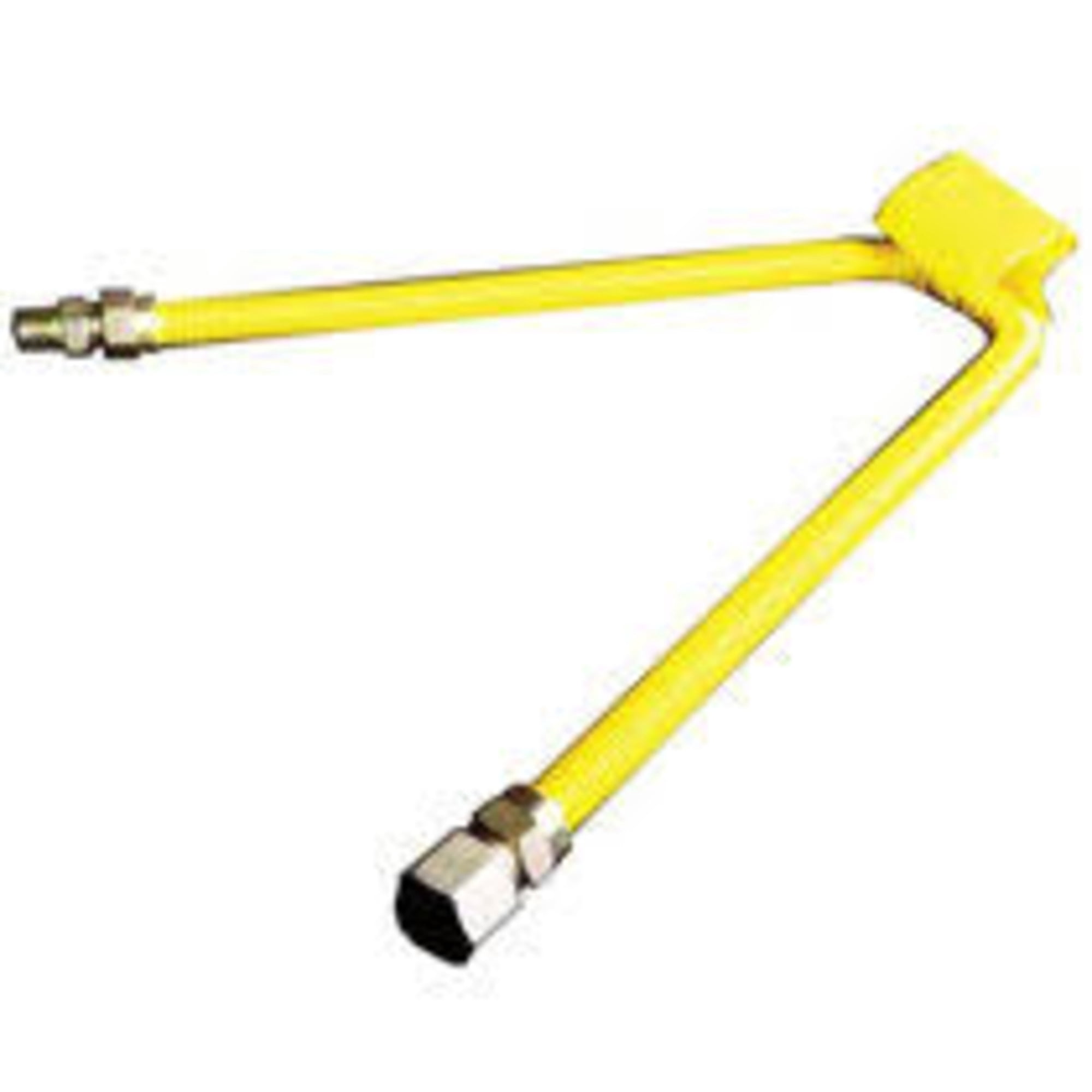 Avalon SS Flex Gas Line 1/2 x 72 Yellow with 1/2MIP x 1/2FIP Ends