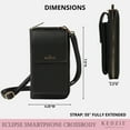 thumbnail image 4 of Kedzie Eclipse Smartphone Crossbody Bag Vegan Leather Cell Phone Bag, Cream (Women's), 4 of 8