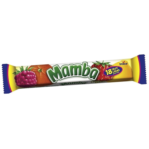Mamba Sour Fruit Chews,  2.56 oz  Packages 24 ct